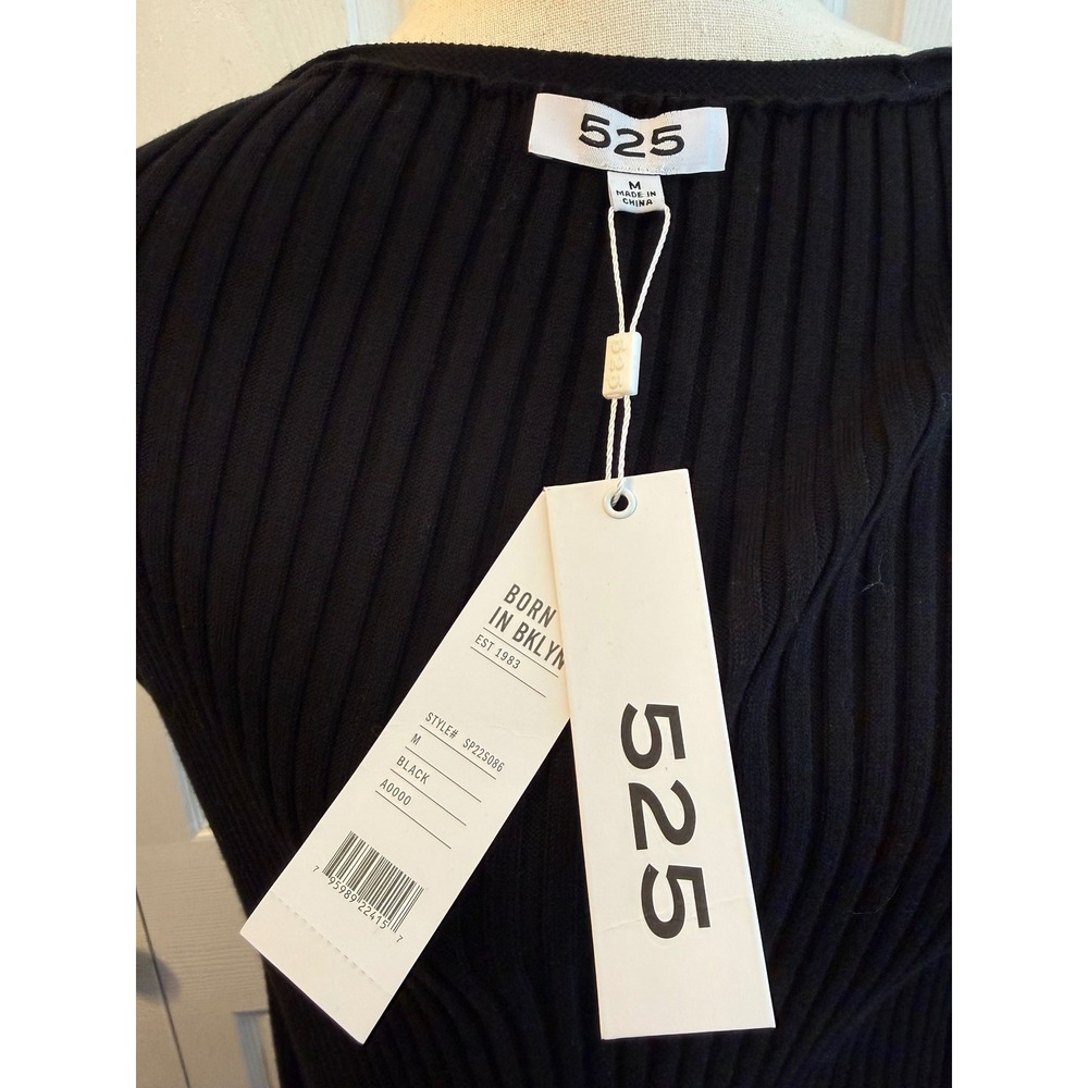 NWT 525 America Born in Bklyn Ribbed Button Front Maxi Cardigan Sweater Dress  M - Picture 8 of 9
